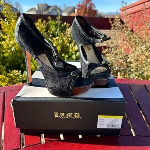 L.A.M.B mesh heels size 7